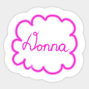 Donna. Female name. Sticker